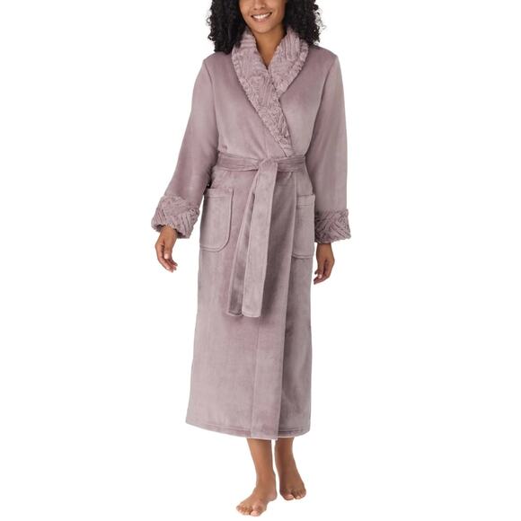 NWT Carole Hochman Women's Silky Soft Shawl Collar Wrap Style Plush Robe - Picture 1 of 10